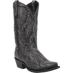Laredo Men's Garrett Distressed Black Western Boots 68407