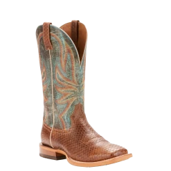 Ariat® Men's Range Boss Diamondback Tan & Cool Blue Boots 10025114
