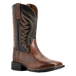 Ariat Men's Red Brown & Black AMOS Hand Stand Boot 10029689