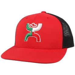 Hooey Unisex "Boquillas" Red And Black Snapback Hat 2118T-RDBK