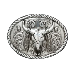 Nocona Mens Bull Skull Belt Buckle 37030