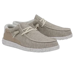 Hey Dude Men's Wally Stitch Dirt Road Beige Slip On Shoes 40021-2Z7