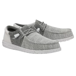 Hey Dude Men's Wally Tri Stone White Slip On Shoes 40037-1KA