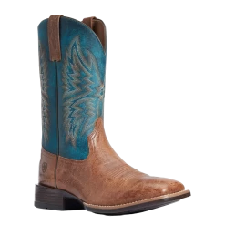 Ariat® Men's Valor Ultra Dark Tan & Rocky Blue Boots 10034080