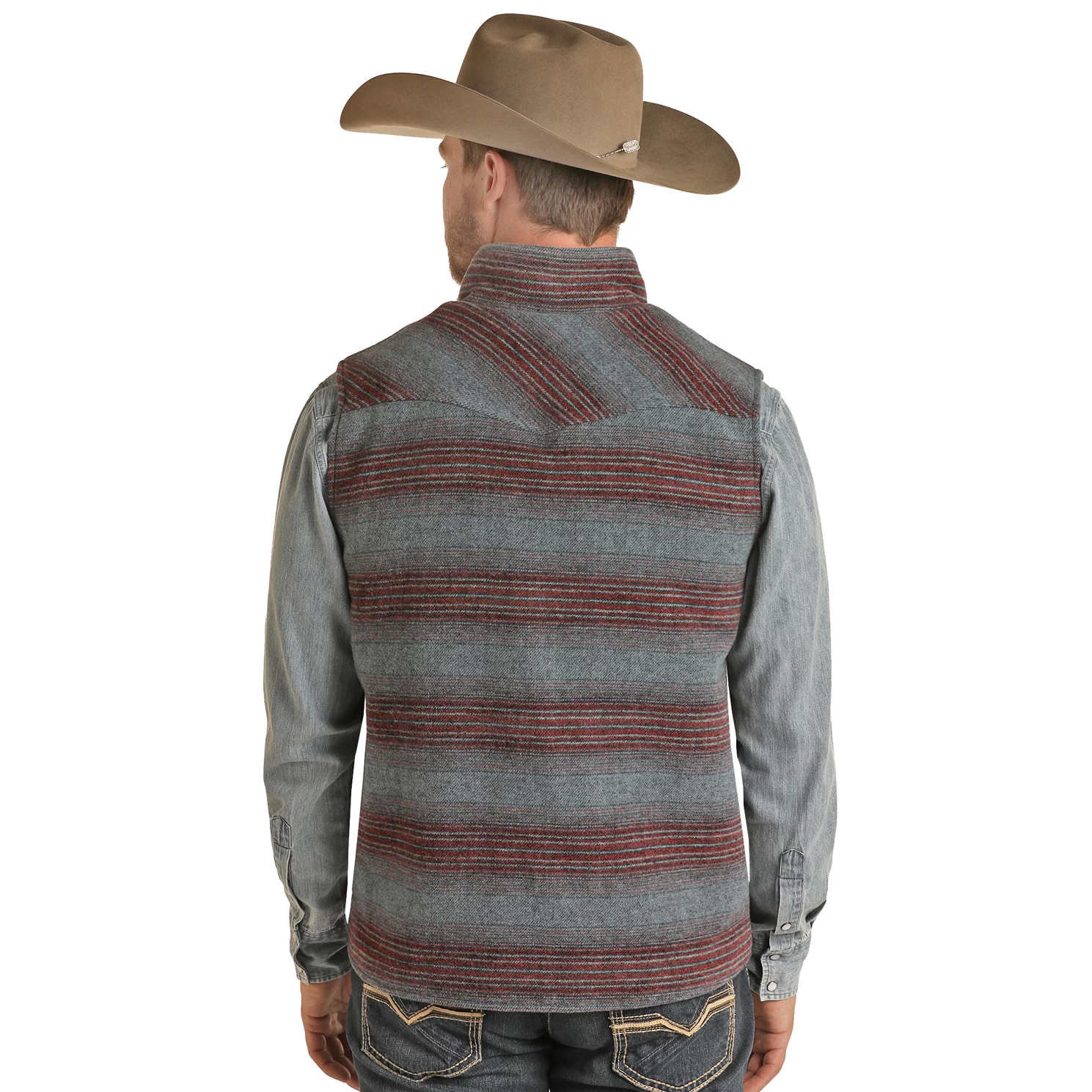 Powder River Outfitters® Men's Heather Serape Wool Vest PRMO98RZZH-45 - Image 2