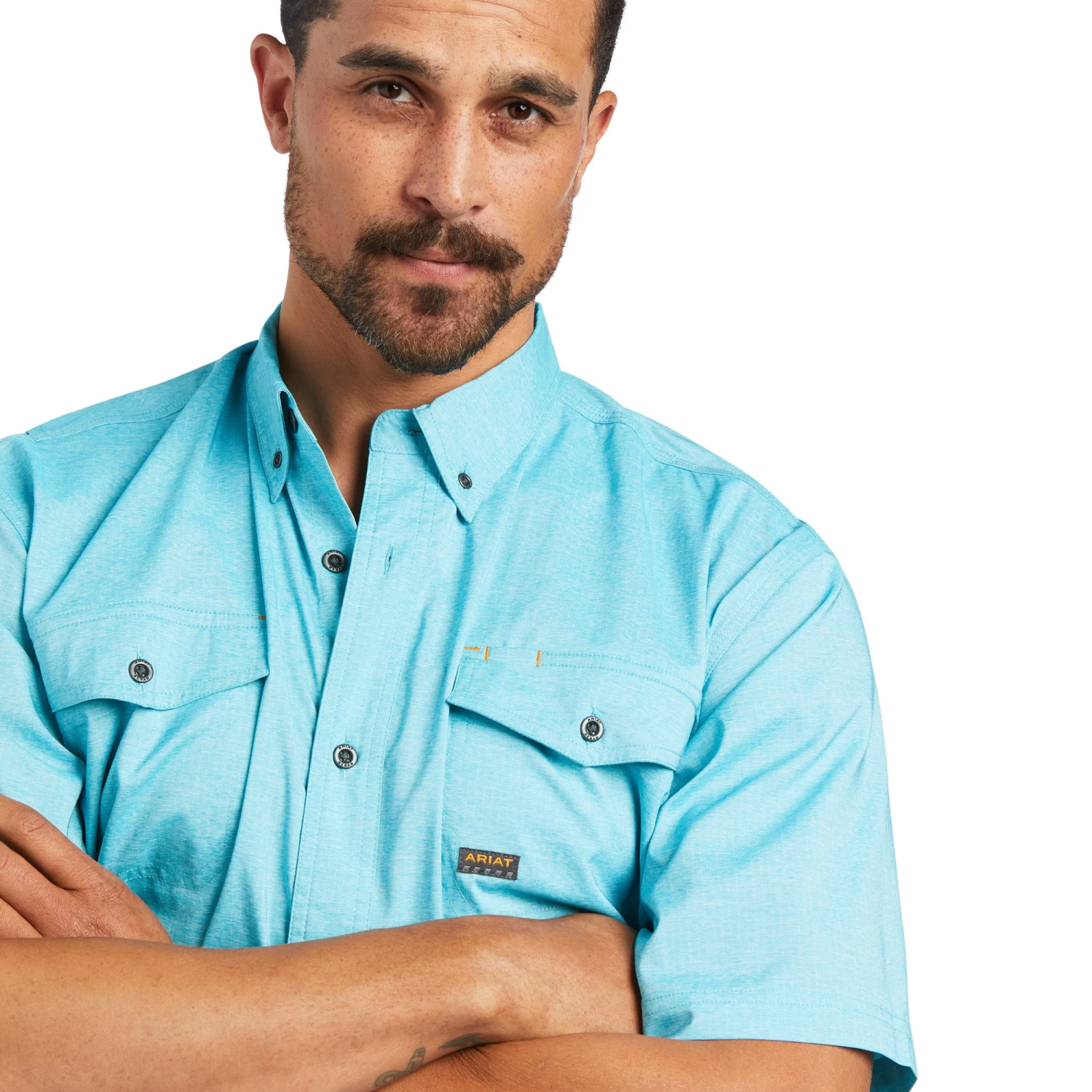 Ariat® Men's Rebar Made Tough VentTEK DuraStretch Work Shirt 10035518 - Image 3