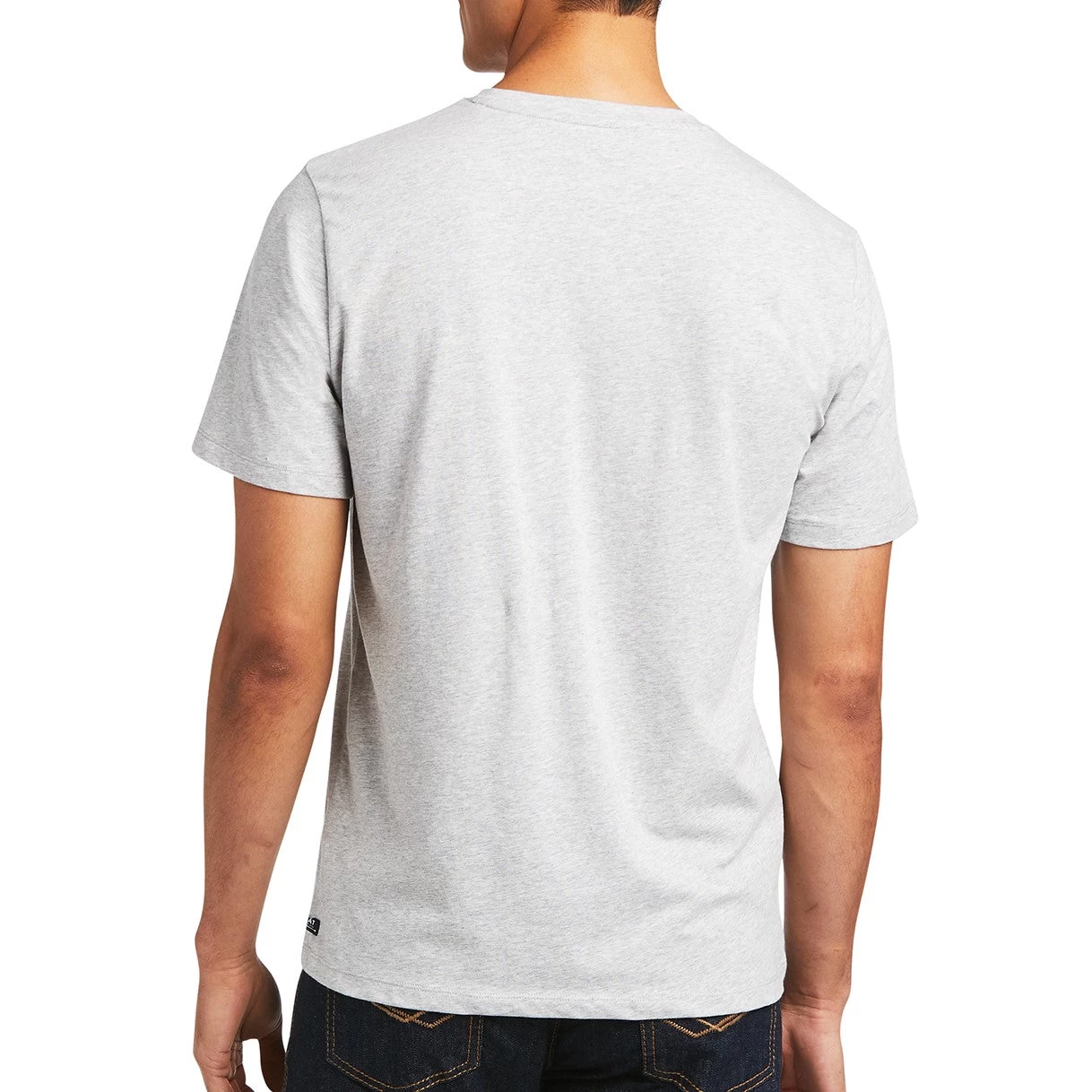 Ariat® Men's Vertical Logo Heather Grey Short Sleeve T-Shirt 10039193 - Image 2