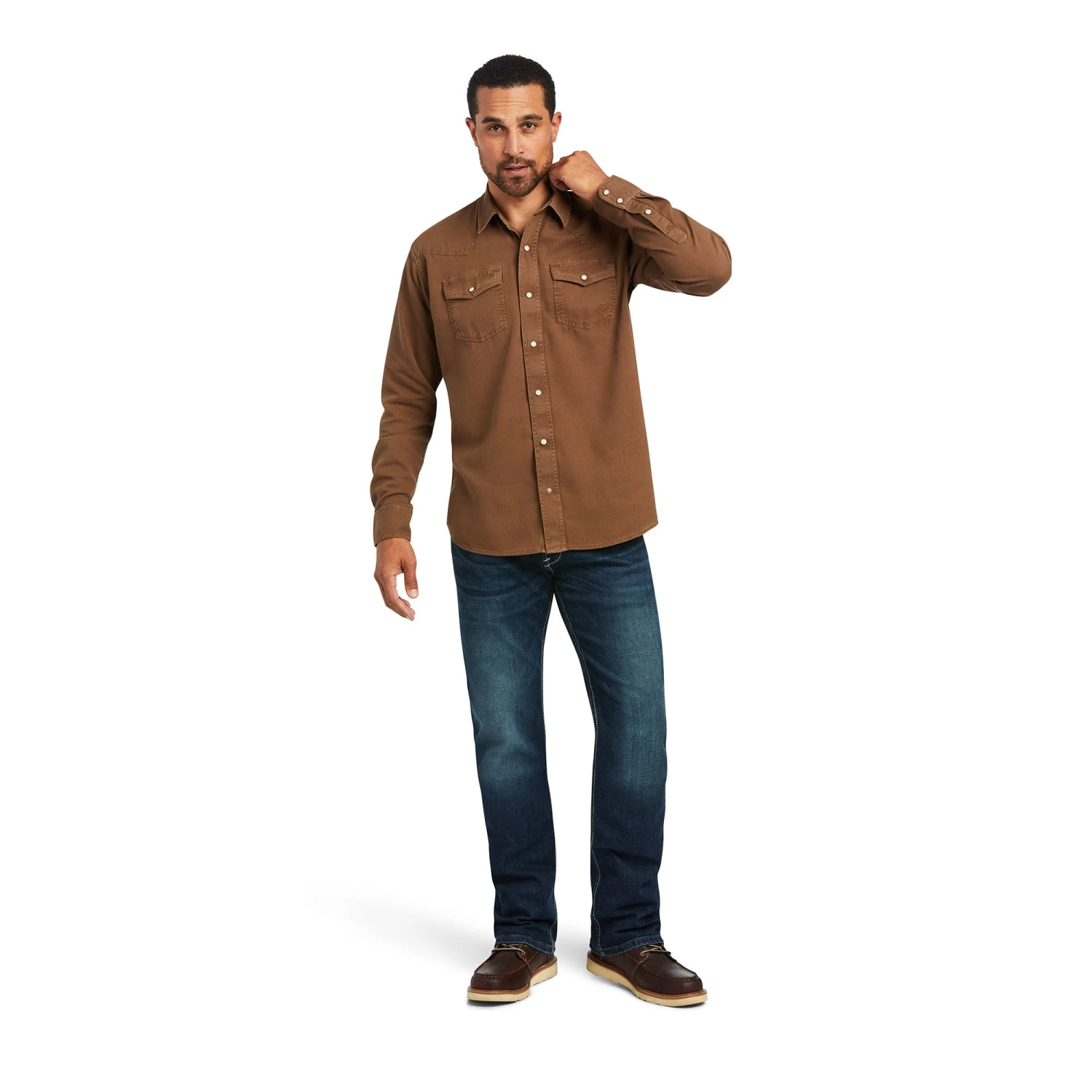 Ariat® Men's Malt Ball Jurlington Retro Long Sleeve Shirt 10039201 - Image 4