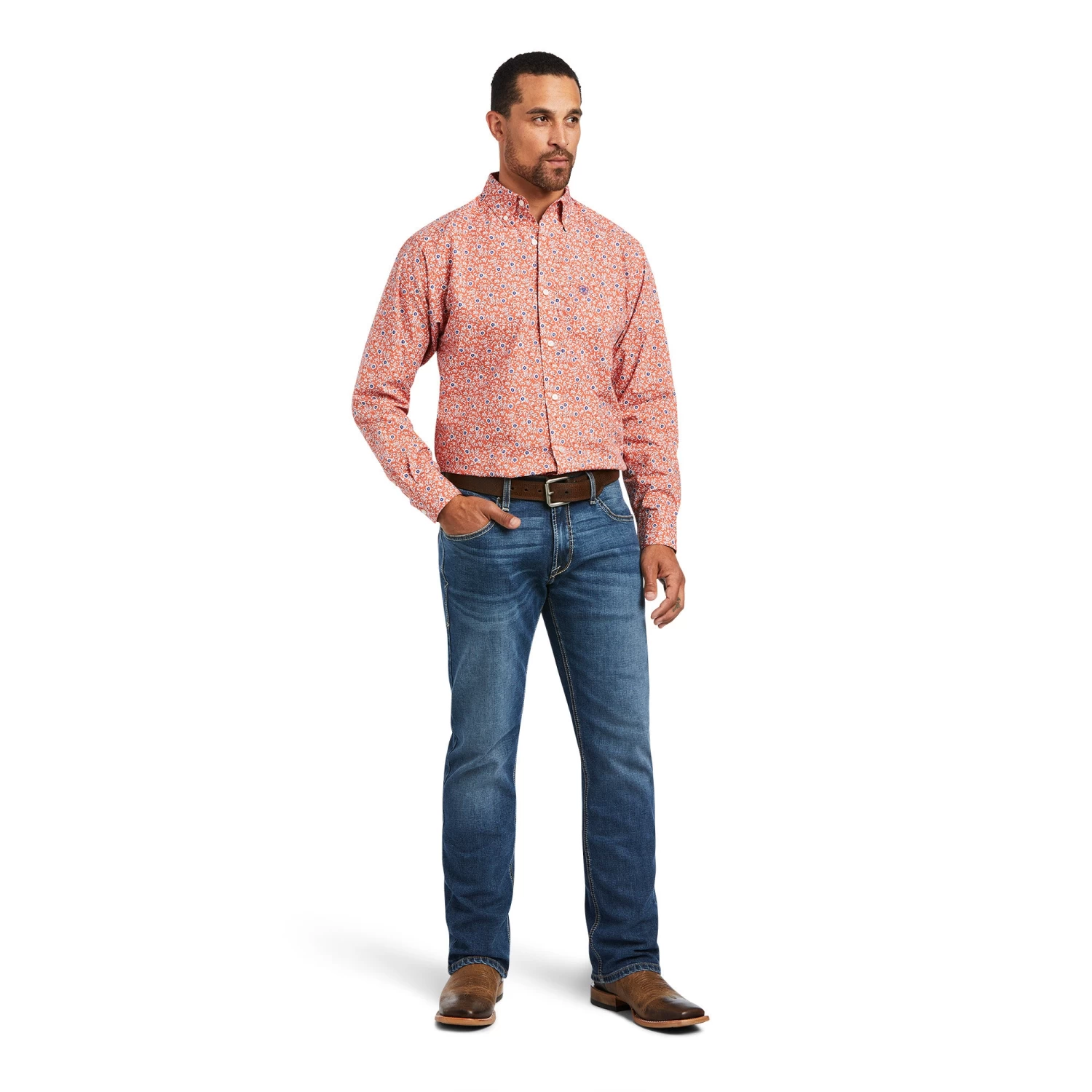 Ariat® Men's Alejandro Classic Ginger Spice Long Sleeve Shirt 10039250 - Image 4