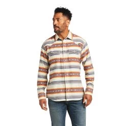 Ariat Men's Huxley Retro Bone White Long Sleeve Shirt 10039276