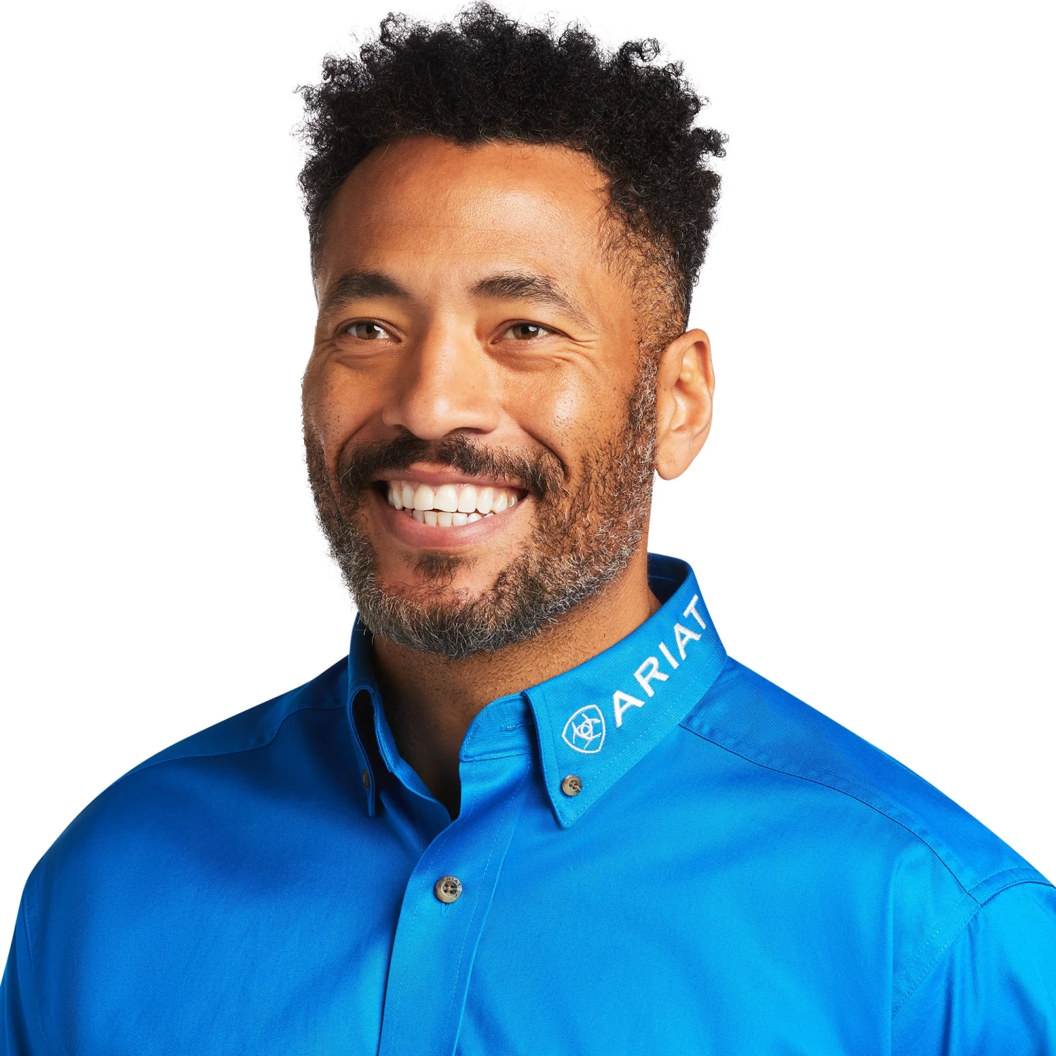 Ariat® Men's Team Logo Twill Dierectoire Blue Button Up Shirt 10039370 - Image 3