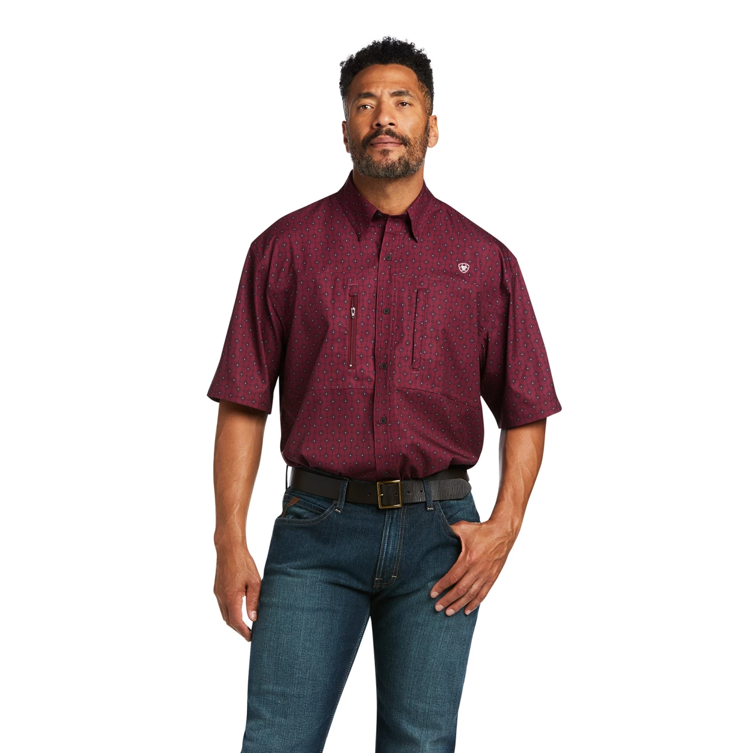 Ariat Men's Ventek Zinfandel Swest Short Sleeve Shirt 10039374