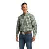 Ariat Men's Teo Stretch Ancient Moss Classic Button Down Shirt 10039765