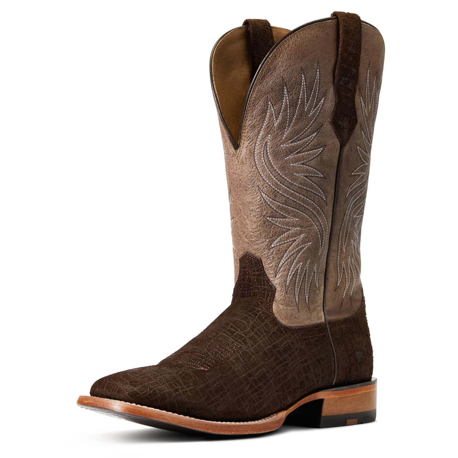 Ariat Men's Circuit Rockridge Dark Coffee & Conch Tan Boots 10040241 - Image 3