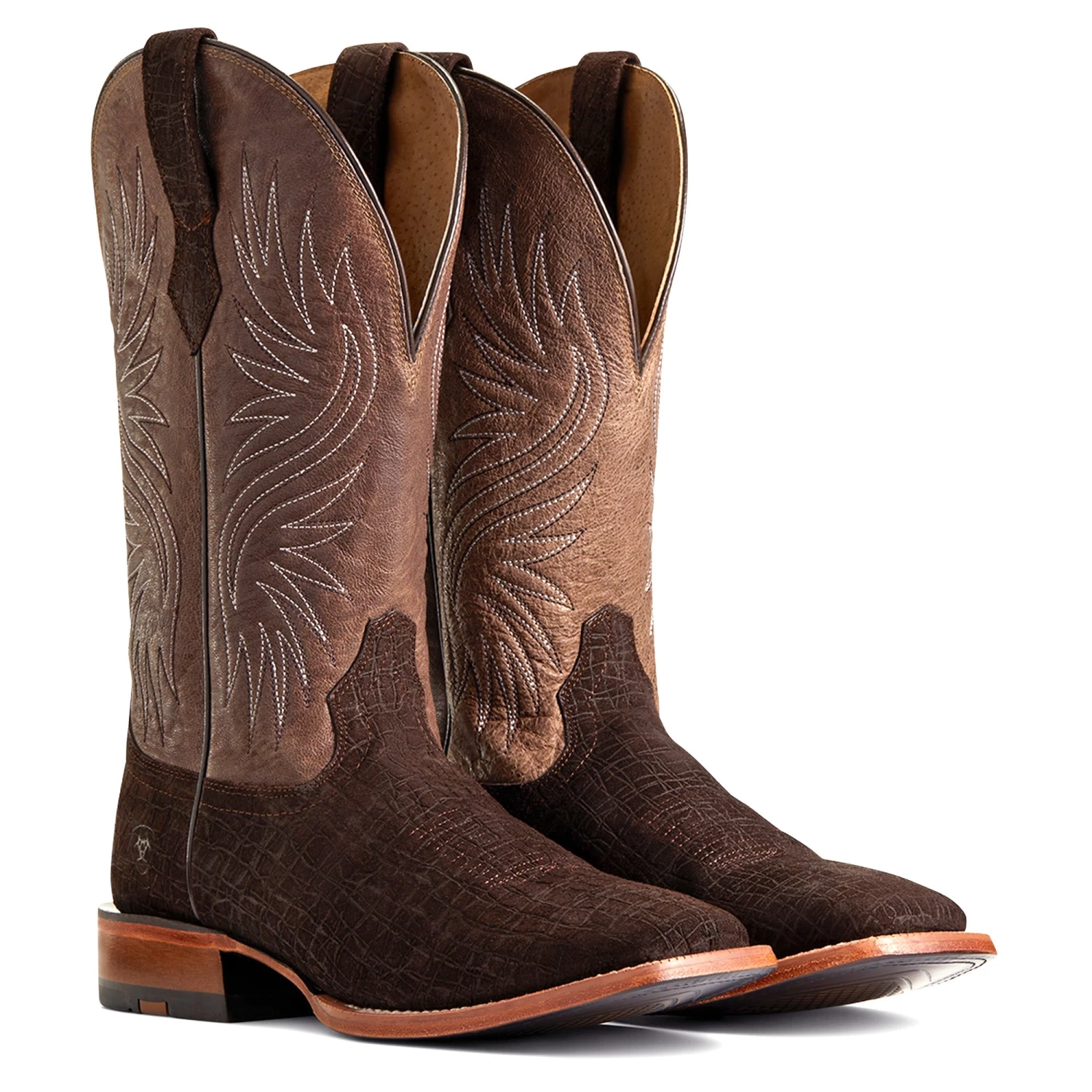 Ariat Men's Circuit Rockridge Dark Coffee & Conch Tan Boots 10040241 - Image 7