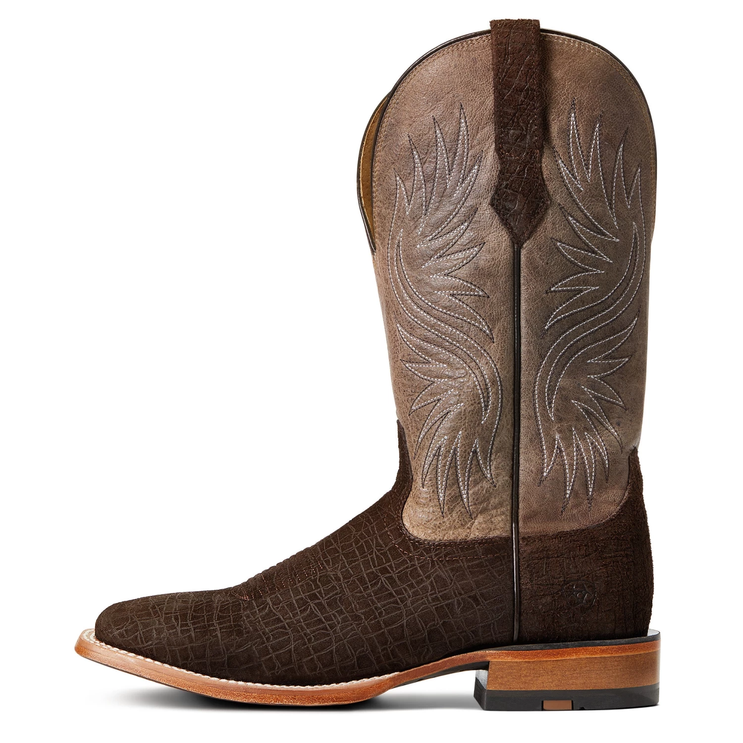 Ariat Men's Circuit Rockridge Dark Coffee & Conch Tan Boots 10040241 - Image 4