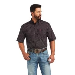 Ariat Men's Major Black Patterned Buttoned Down Shirt 10040771