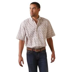 Ariat® Men's Danon Beverage Print White Button Down Shirt 10043760