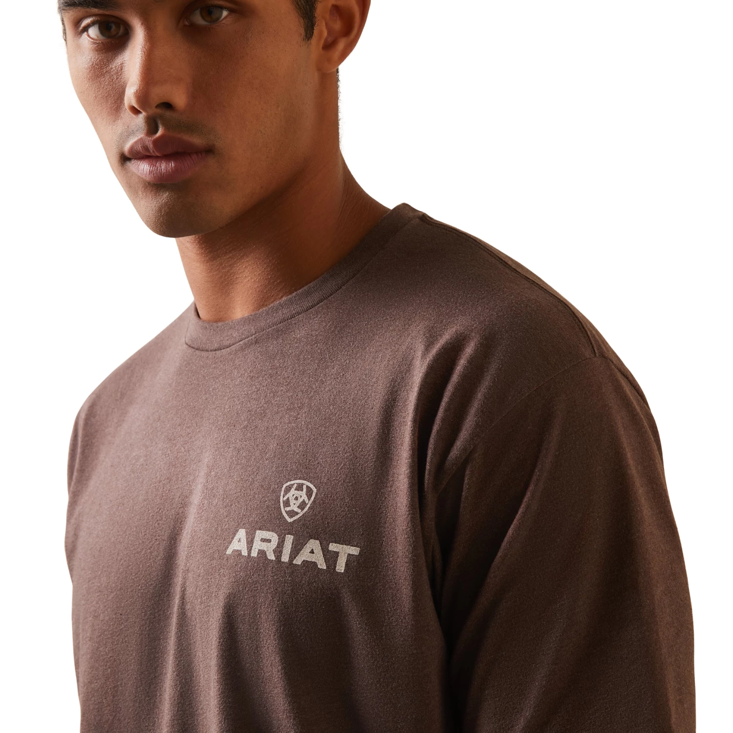 Ariat® Men's Patch Brown Heather Graphic T-Shirt 10044758 - Image 4