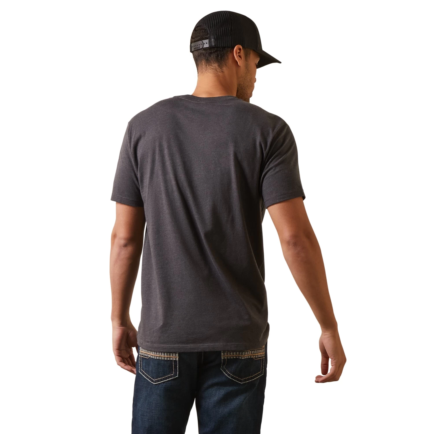 Ariat® Men's American Shield Charcoal Heather T-Shirt 10044763 - Image 2