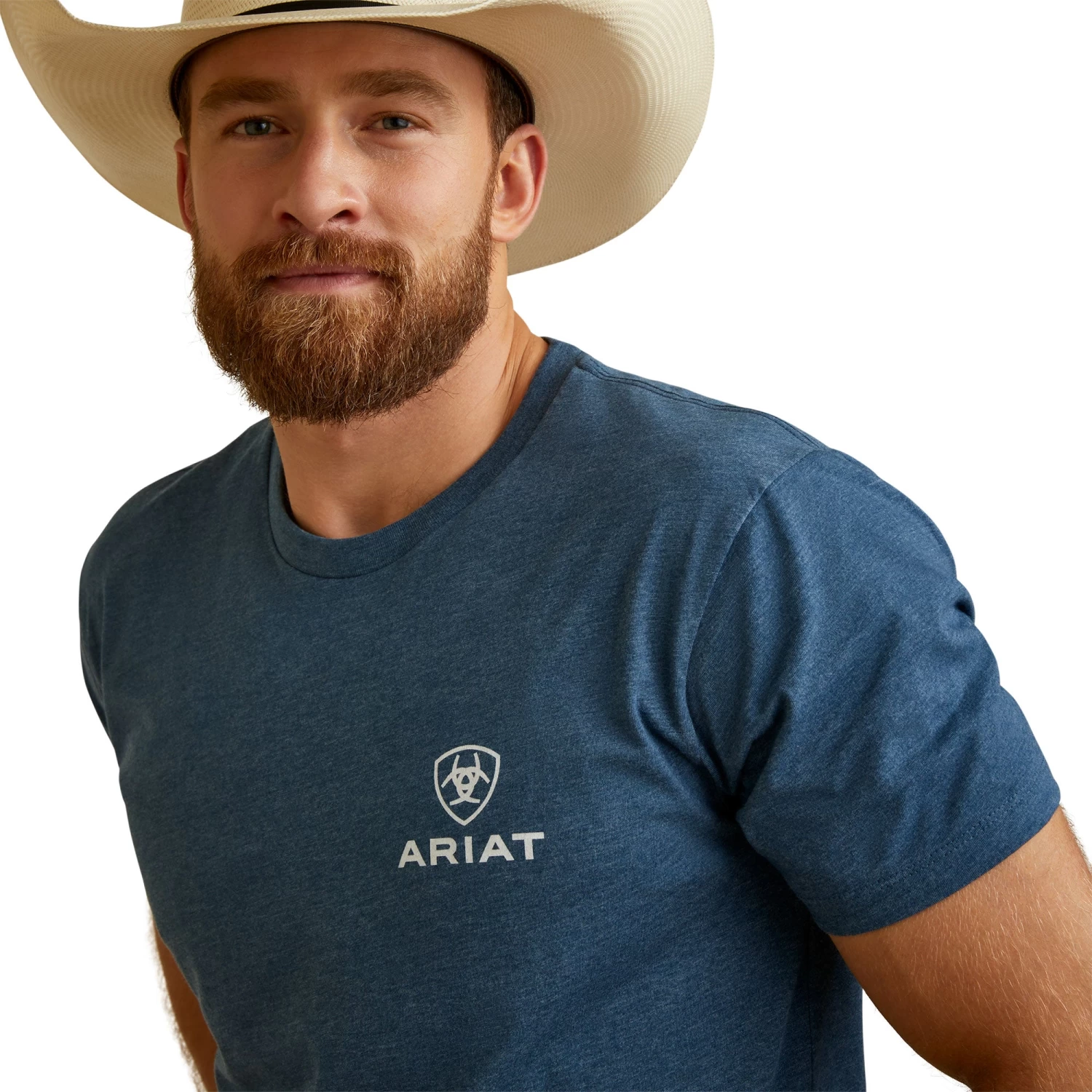 Ariat® Men's Stars Southwest Sailor Heather Blue T-Shirt 10045274 - Image 4