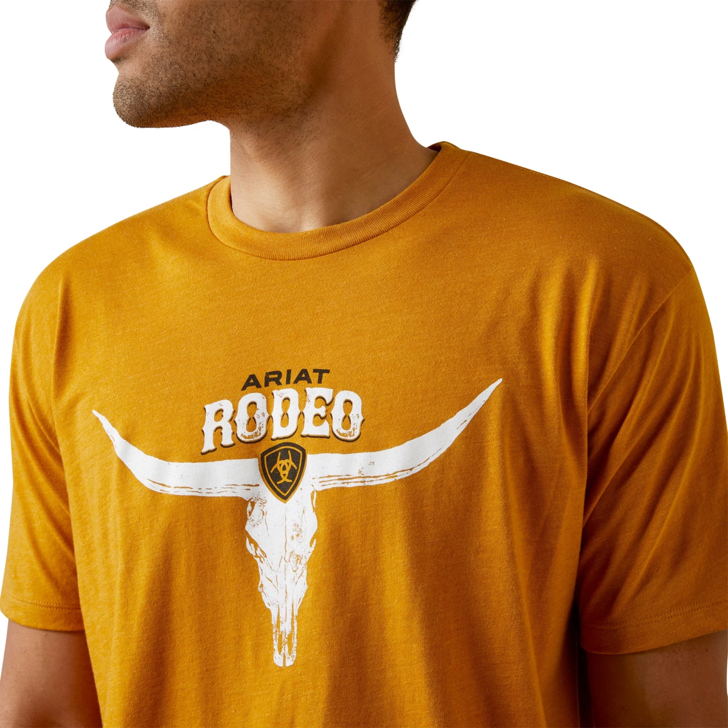 Ariat® Men's Rodeo Skull Graphic Buckhorn Heather T-Shirt 10045280 - Image 4