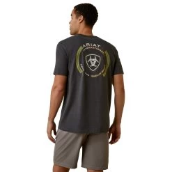 Ariat® Men's Offset Circle Charcoal Heather T-Shirt 10045287