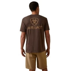 Ariat® Men's Shield Stitch Brown Heather T-Shirt 10045288
