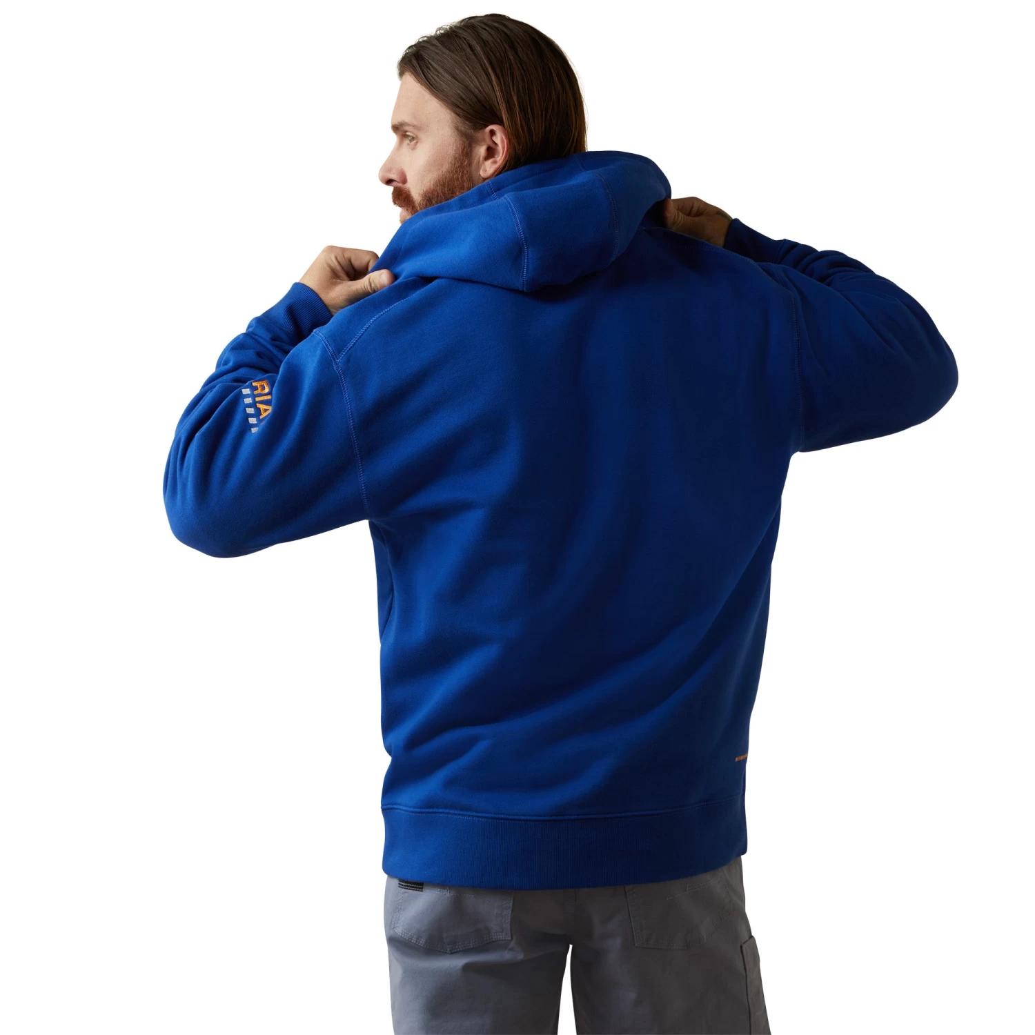 Ariat® Men's Rebar Workman Full Zip Royal Blue Hoodie 10043479 - Image 2
