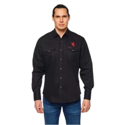 Men's Embroidered Mexican Flag Snap Button Shirt PS550-EMB