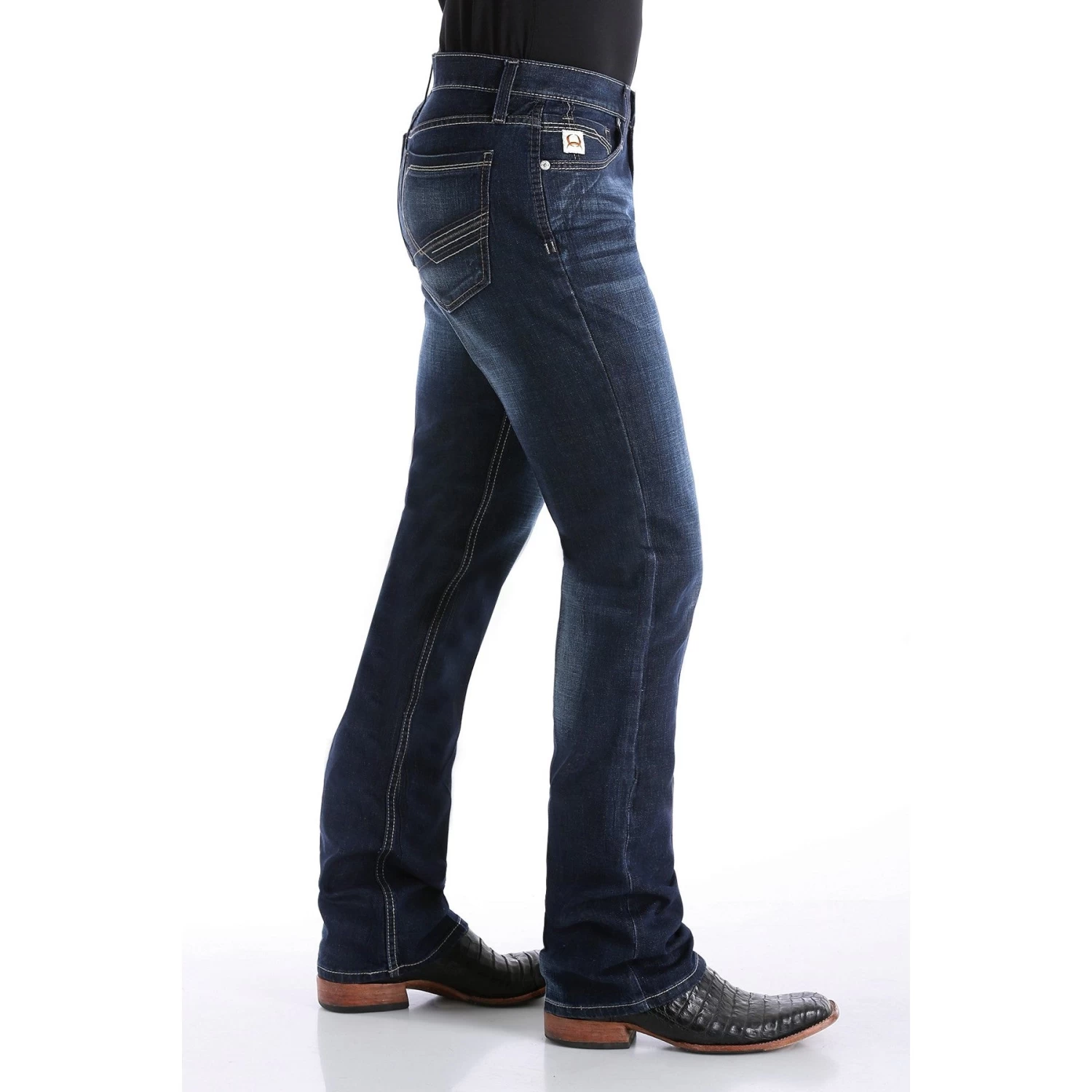 Cinch Men's Ian Performance Denim Slim Fit Boot Cut Jeans MB65436001 - Image 3