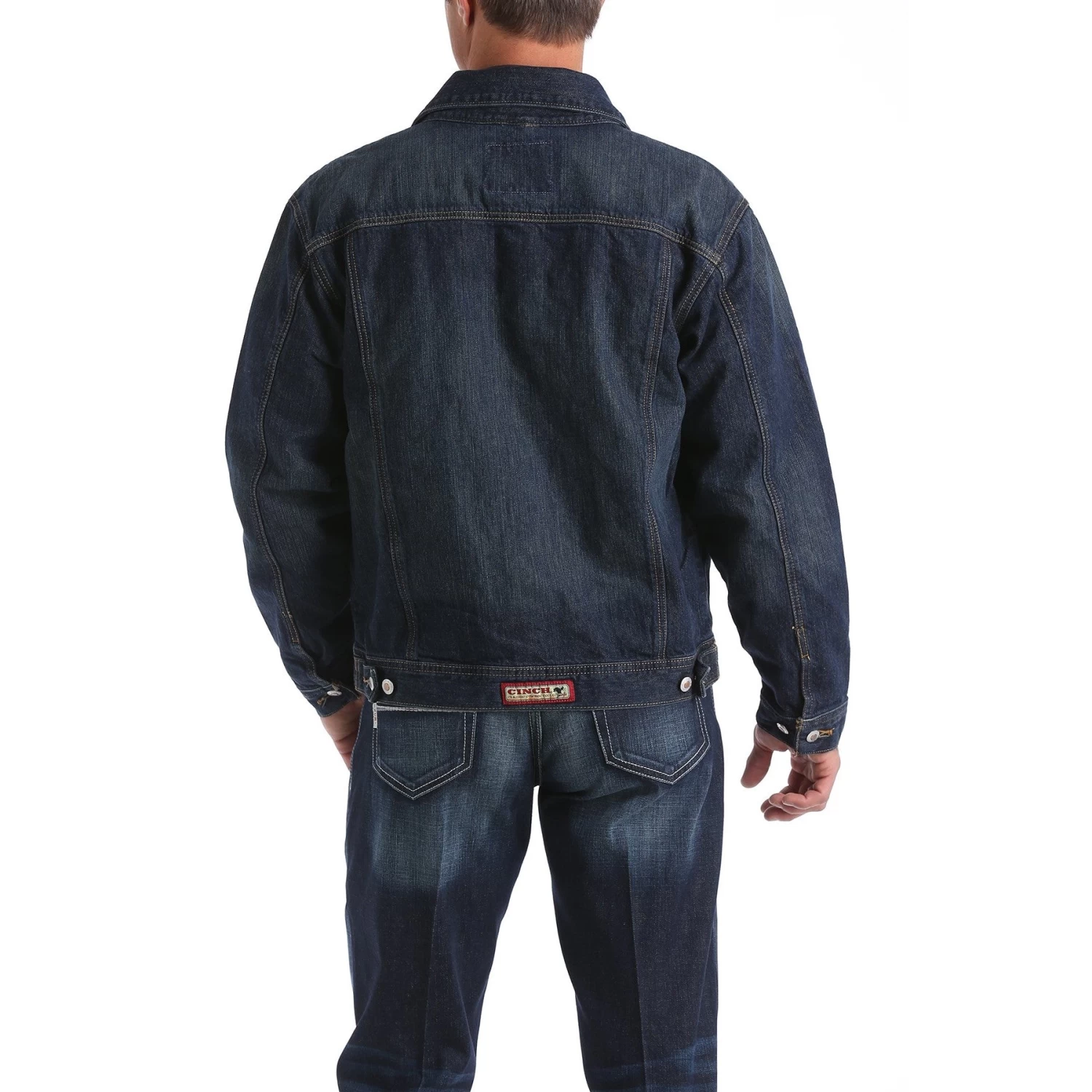 Cinch Men's Dark Stone Wash Denim Button Up Jacket MWJ1122014 - Image 2