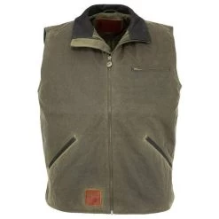 Outback Trading Company Mens Sawbuck Sage Oilskin Vest 2143-SAG