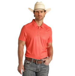 Rock & Roll Denim® Men's Printed Sunglass Orange Polo Shirt RRMT51R11K-93