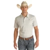 Rock & Roll Denim® Men's Printed White Polo Shirt RRMT51R11R